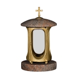 Grablaterne aus Granit Multicolor - Barock II