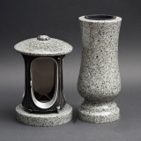 Laterne - Vase Granit Kuru grey
