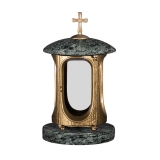 Grablaterne aus Granit  Olive Green - Barock II