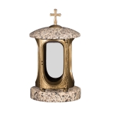 Grablaterne aus Granit Brazil gold - Barock II