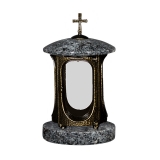 Grablaterne aus Granit Steel grey - Barock II