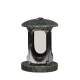 Grablaterne aus Granit Verde marina - verchromt
