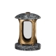 Grablaterne aus Granit Labrador blue pearl - Barock II